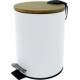 POUBELLE A PEDALE BAMBOO BLANCHE 3 LITRES
