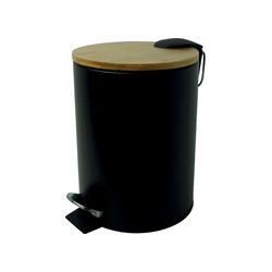 POUBELLE A PEDALE BAMBOO NOIRE 3 LITRES