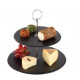 PLAT DE SERVICE ARDOISE NATURELLE 2 ETAGES ANTHRACITE