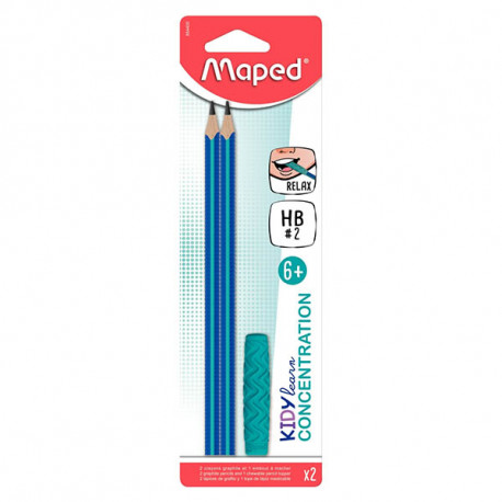 Blister de 2 crayons embout relax