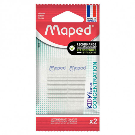 Blister de 2 gommes Kidy Learn