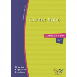 CAHIER DYS FORMAT A4 21X29,7CM 48 PAGES INTERLIGNE 5 MM SERPODILE