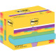 PAQUET DE 12 BLOCS NOTES SUPER STICKY POST-IT  90 FEUILLES  47,6 X 47,6 MM COLLECTION PLAYFUL