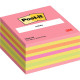 BLOC CUBE NOTE POST-IT REPOSITIONNABLES 76X76 NEON ASSORTIS 450F. 50039