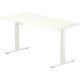 BUREAU REGLABLE ELECTRIQUE ASSIS DEBOUT 80% RECYCLE PEFC AGEC GUERA LUT Z2 L140XP 80 EP 19 MM PLATEAU BLANC /NOIR Boîtier de com
