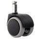 JEU DE 5 ROULETTES autofreinées tout sol axe 11MM roue 50mm pivot court POUR TOUS TYPES DE SOLS