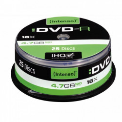 SPINDLE DE 25  DVD-R INTENSO 4,7 GO 16X