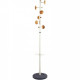 PORTEMANTEAU MUSIC BLANC ET BOIS 6 patères et 3 mini patères pour accrocher vêtements ou accessoires. Équipé d’un porte-paraplui