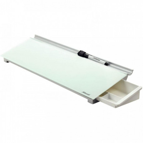 PORTE DOCUMENTS BLOC-NOTES  DIAMOND  L45,8 x lg14 x ht6cm EN VERRE TREMPE EFFACABLE + 1 MARQUEUR EFFACBLE 