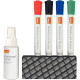  NETTOYAGE P/ TABLEAU BLANC  KIT 1 EFFACEUR/4 MARQUEURS/1 BROSSE NOBO 1903798