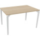 BUREAU PARIS FAB FR INDIVIDUEL ÉLÉMENT DÉPART L180XP80 CM PARIS PLATEAU ACACIA PIÈTEMENT BLANC GAR 10ANS