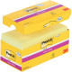 BLOC REPOSITIONNABLE 76X76 JAUNE *BTE 14+2 OFFERTS* SUPER STCIKY  DT2G PEFC POST IT NOTE