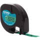 RUBAN CASSETTE LETRATAG PLASTIQUE 12 MM X 4 M  NOIR SUR VERT