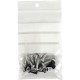 SACHETS À FERMETURE ZIP TRANSPARENT 50µ BANDE BLANCHE 80X120MM PQT DE 1000
