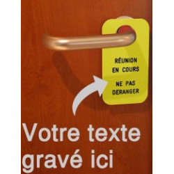 ETIQUETTE DE PORTE 90X250MM 265G LOTX20 PERSONNALISE 1 FACE