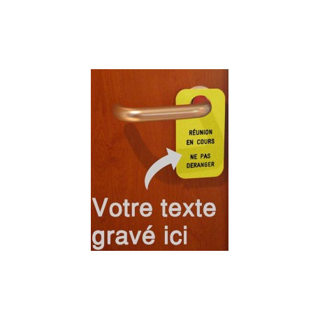 ETIQUETTE DE PORTE 90X250MM 265G LOTX20 PERSONNALISE 1 FACE