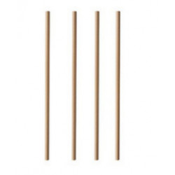 PAILLE PAPIER PURE 200MM BRUN LOT DE 100