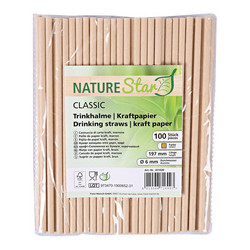 PAILLES EN PAPIER 197MM NATURE LOT DE 100