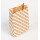 POCHETTES KRAFT - Lot de 50 - RAYURES BLANCHES 50G/M   11X21+5 CM