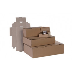 BOITE POSTALE 31X21.5X7 PQTX50 SIMPLE CANNELURE  BRUN