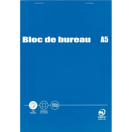 BLOC A5 60G 5X5 100F PEFC TOP PRIX 