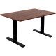 BUREAU REGLABLE ELECTRIQUE ASSIS DEBOUT L140 CM ELECTRIQUE BOOST PLATEAU NOYER/PIÈTEMENT NOIR FAB FR PEFC MEL.25MM CH.ANTICHOC B