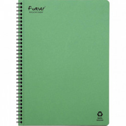 CAHIER A SPIRALES reliure intégrale A4 120P 90G Grands carreaux SEYES FOREVER éligible AGEC - FSC - 100% recyclé - 100% recyclab