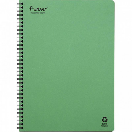 CAHIER A SPIRALES reliure intégrale A4 120P 90G Grands carreaux SEYES FOREVER éligible AGEC - FSC - 100% recyclé - 100% recyclab