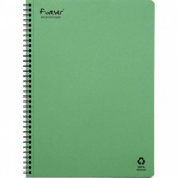 CAHIER SPIRALE A4 120P 90G  5X5 FOREVER FSC 100% RECYCLE FAB France 