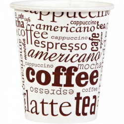 GOBELETS CARTON 28CL PQT 50  100% RECYCLABLE  BOISSONS CHAUDES ET FROIDES