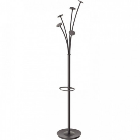 PORTEMANTEAU FEST NOIR 5 patères. Porte-parapluie avec égouttoir (capacité 6 parapluies). Acier/ABS. Design moderne et innovant.