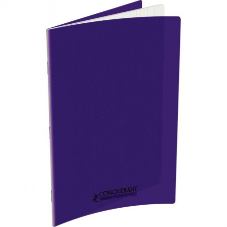 CAHIER POLYPRO  96 PAGES 24X32 SEYÈS  COUVERTURE POLYPRO VIOLET 80G PIQÛRE 