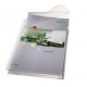 POCHETTES PLAN PERFORÉES A4 SOUFFLET 2M *PQT 5* AVEC RABAT PVC GRAINEE