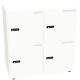 CASIER PARIS FAB FR AVEC PORTES BOITES AUX LETTRES 4 CASES CUBIK BLANC GAR 8 ANS