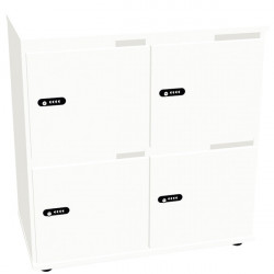 CASIER PARIS FAB FR AVEC PORTES BOITES AUX LETTRES 4 CASES CUBIK BLANC GAR 8 ANS