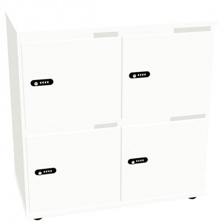 CASIER PARIS FAB FR AVEC PORTES BOITES AUX LETTRES 4 CASES CUBIK BLANC GAR 8 ANS
