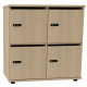 CASIER PARIS FAB FR AVEC PORTES BOITES AUX LETTRES 4 CASES CUBIK ACACIA GAR 8 ANS