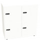 CASIER PARIS FAB FR  PORTES 4 CASES CUBIK BLANC  GAR 8 ANS