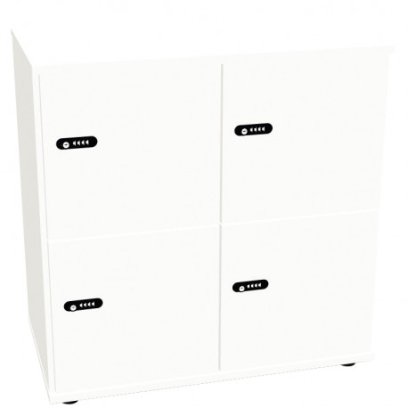 CASIER PARIS FAB FR  PORTES 4 CASES CUBIK BLANC  GAR 8 ANS