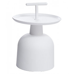 TABLE BASSE EN POLYPROPYLENE BLANCHE TRAITE ANTI UV  H42CM L 41 CM ISO9001 BSCI EN581-2  (copie)