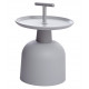 TABLE BASSE EN POLYPROPYLENE GRIS CLAIR TRAITE ANTI UV  H42CM L 41 CM ISO9001 BSCI EN581-2  (copie) (copie)