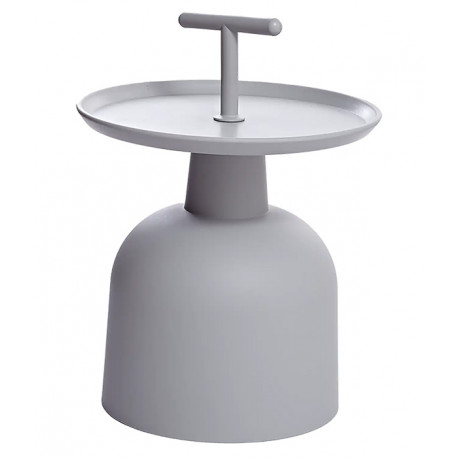 TABLE BASSE EN POLYPROPYLENE GRIS CLAIR TRAITE ANTI UV  H42CM L 41 CM ISO9001 BSCI EN581-2  (copie) (copie)