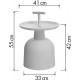 TABLE BASSE EN POLYPROPYLENE GRIS FONCE TRAITE ANTI UV  H42CM L 41 CM ISO9001 BSCI EN581-2 