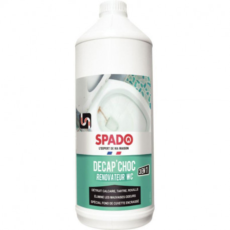 GEL WC ET AUTRE 1L DÉCAP CHOC RÉNOVATEUR SPADO DETRUIT CALCAIRE DETARTRANT DESPDORISANT  FAB FRANCE