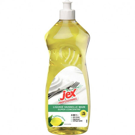  LIQUIDE VAISSELLE CITRON  JEX PRO 3 EN 1 SECHAGE RAPIDE FLACON 1L FAB France 