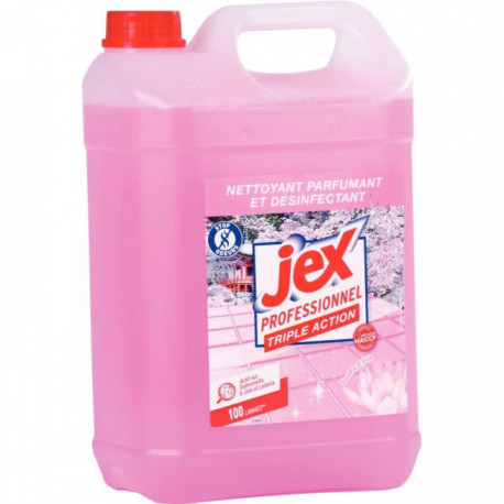 NETTOYANT DESINFECTANT TRIPLE ACTION SOUFFLE ASIE BIDON 5L JEX PRO BIOCIDE BACTERICIDE  LEVURICIDE VIRUCIDE CONTACT ALIM