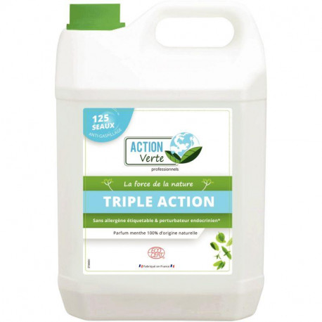 NETTOYANT SOLS ET SURFACES TRIPLE ACTION SENTEUR MENTHE BIDON 5 L 
