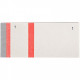 BLOCS VENDEURS 65x135MM BANDE ROUGE LOT 10 ELVE 244
