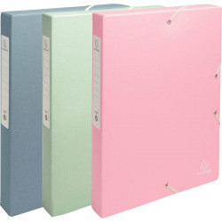 BOITE DE CLASSEMENT EN CARTE RECYCLÉE AUTENTIK DOS 4 CM, COLORIS ASSORTIS