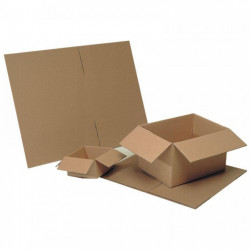CARTONS 34X26X34 CM LOT DE 15 CAISSES AMÉRICAINES DOUBLE CANNELURE RECYCLÉ